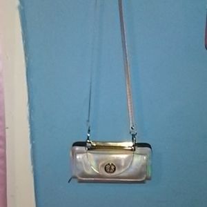 silver cross body purse